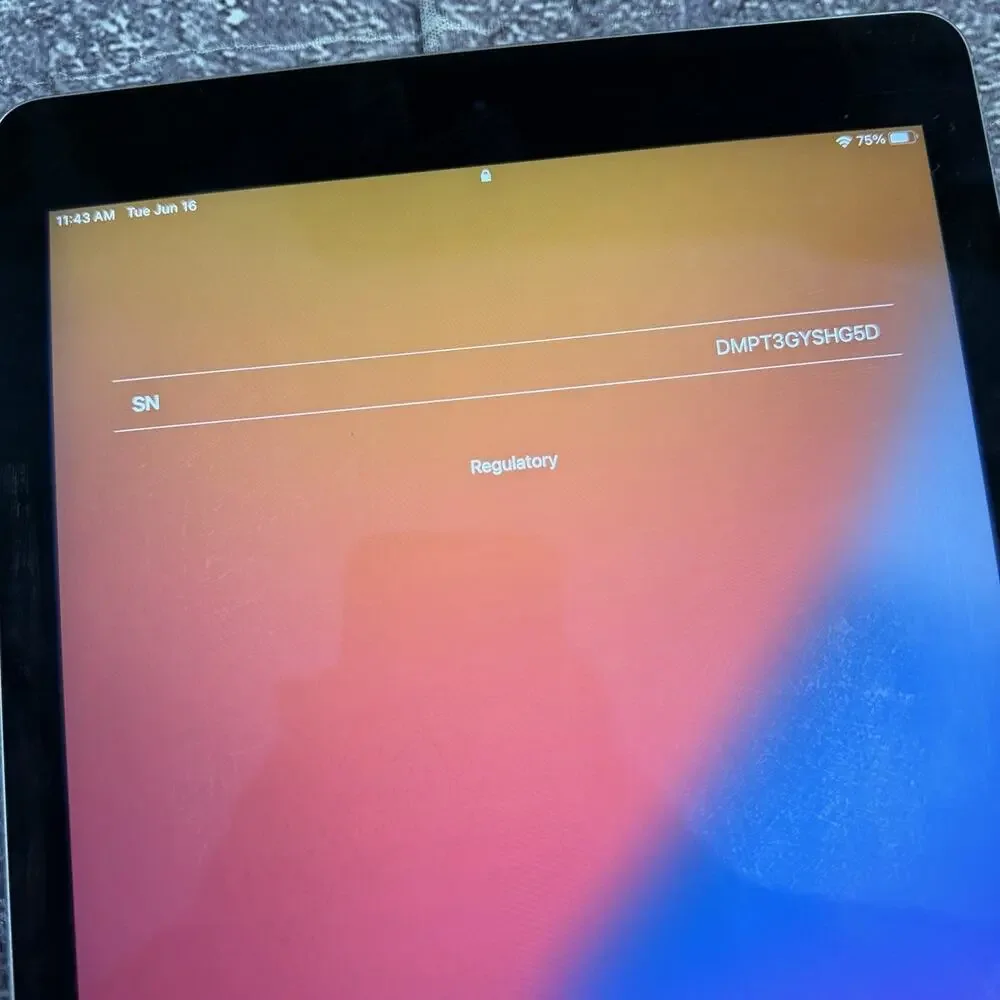 2014 Apple iPad Air 2 A1566 32 GB Wi-Fi 9.7 in Screen Silver Color Tablet IOS 15
